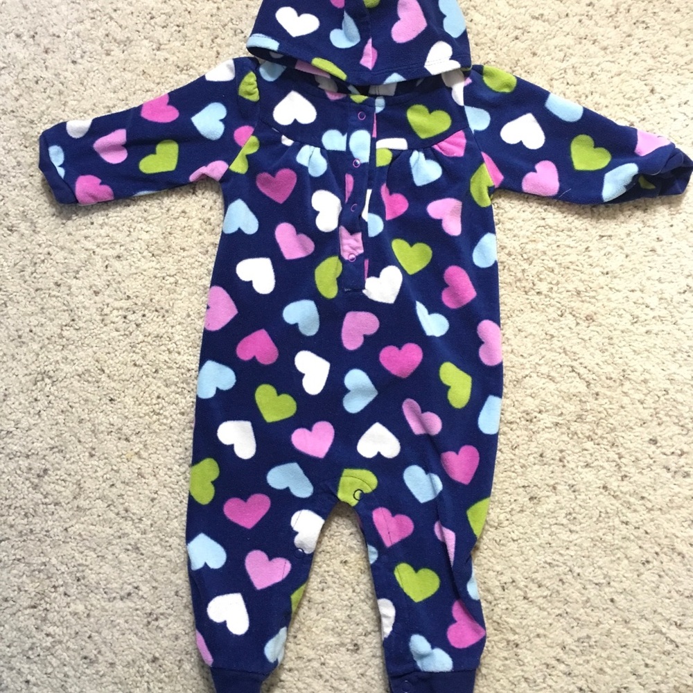 Warm hooded onesie